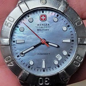 Wenger Swiss Military women's watch with mother of pearl dial and date